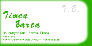 timea barta business card